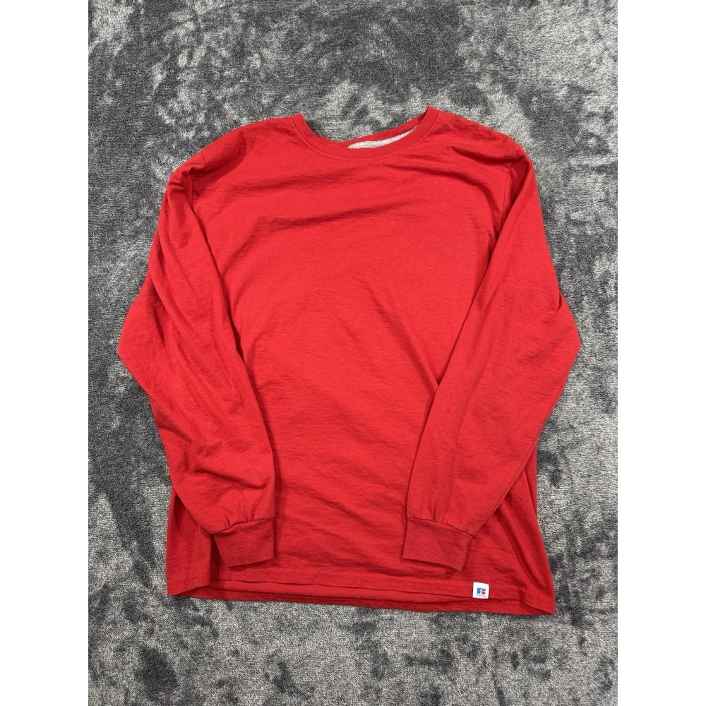 Russell Athletic men's Red Long-Sleeve T-Shirt, Cotten,